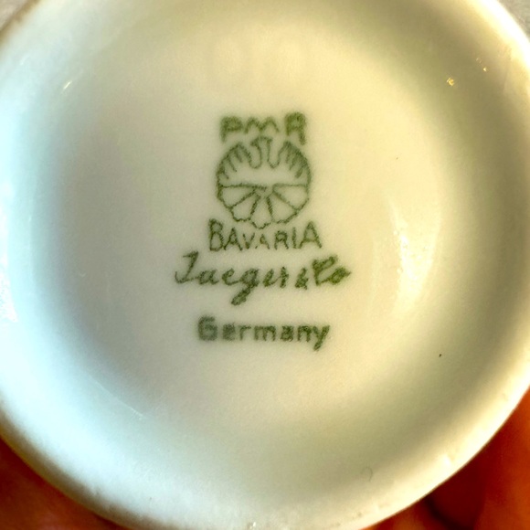 Vintage Jaeger & Co. PMR Vase porcelain 4”x2.5” Flower pattern. Germany 1940s - Picture 4 of 7